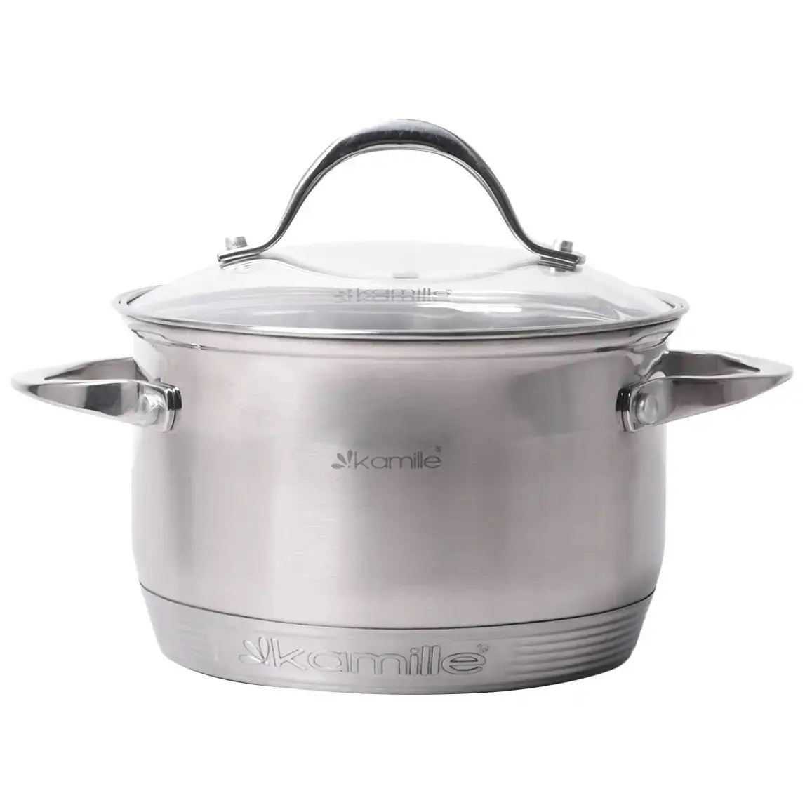 Каструля з кришкою Kamille 2.9 л з нержавіючої сталі (KM-4718S)